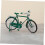 Bicicleta em miniatura de ferro verde para decoração de casa, brinquedo de ciclismo leve e 19 cm (7,5 polegadas). 3