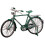 Bicicleta em miniatura de ferro verde para decoração de casa, brinquedo de ciclismo leve e 19 cm (7,5 polegadas). 4