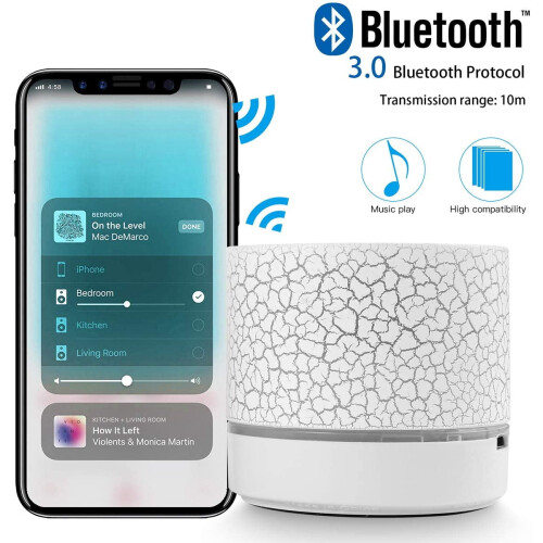 Bærbar Bluetooth-høyttaler, hvit 1