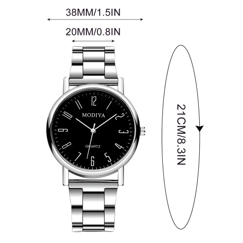 DESIGNICE Herreur Herremode Rustfrit Stål Kronograf Armbåndsure, Rustfrit Stål Rem Ur til Herrer 2
