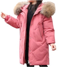Winter Coats for Girls, Kids Winter Coat, 6-16 Years Girls Winter Coat Zipper Thick Hooded Long Coat with Pockets