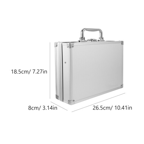YEAHIBABY mallette en aluminium argentée (1 pièce) 2