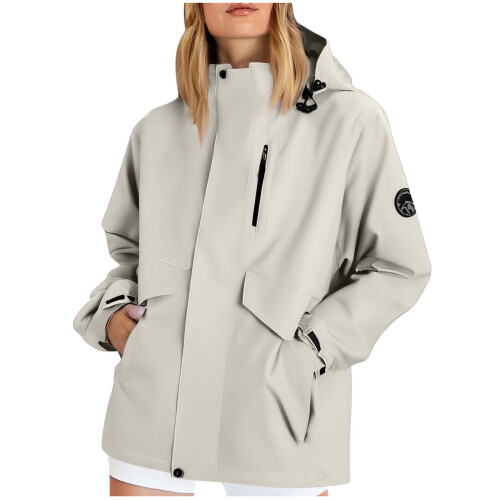 Γυναικείο μπουφάν Kukoosong Softshell με κουκούλα, ελαφρύ, αδιάβροχο, αδιάβροχο, με