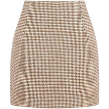 Dámská vlněná kostkovaná minisukně, podzim/zima, vysoký pas, bodycon sukně