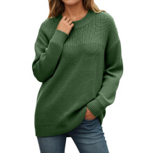 Pulls pour femmes automne-hiver, col rond, manches longues, pull décontracté