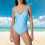 Dame badedrakt med V-hals og monokini 2