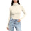 Women's winter thermal top mock turtleneck fleece-lined 2