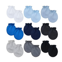 9 Paar Babyfäustlinge, weiche Neugeborenenfäustlinge, kratzfrei mit elastischem Bündchen, Babyfäustlinge für Babys von 0-6 Monaten, Mädchen und