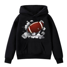 Sweat-shirt à capuche rétro pour enfants, garçons et filles, style rugby, idéal pour les fans de football.
