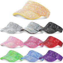 Hataí Gréine do Mhná le Rhinestones Lonracha do Fhir, Hata Gréine do Spóirt, Inchoigeartaithe, Caipín Samhraidh