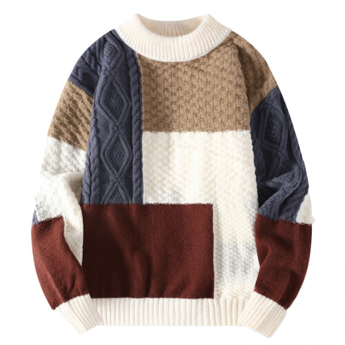 Admvng Herrenpullover, Strickwaren, elastischer Pullover, verschiedene Farben, Struktur, Trendpullover, Größen M-4XL