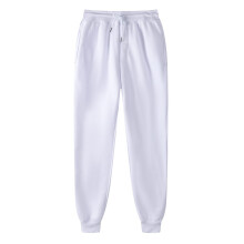 Pantalon hip-hop homme décontracté, couleur unie, ourlet lacé, avec poche