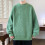 Herren-Plüschpullover mit Rundhalsausschnitt, warm, weich, langärmelig, modische Strickware, Herrenpullover, leicht (Grün, L) 2