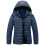 Damen-Steppjacke mit Kapuze, Marineblau, Größe M 1