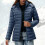 Damen-Steppjacke mit Kapuze, Marineblau, Größe M 3