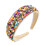 Cerchietto per capelli da donna con strass, elastico largo 5