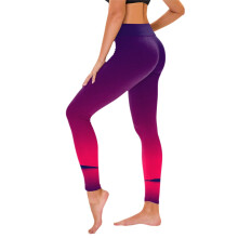 Pantaloni de yoga pentru femei, colanți cu picior drept, roz aprins, confortabili, pentru femei, L