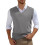 Herr V-ringad tröjväst enfärgad avslappnad passform ärmlös 5