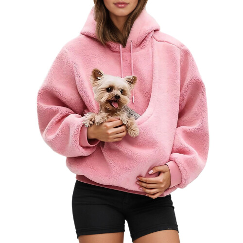 Sweat à capuche oversize avec poche avant pour petits animaux et chats 2