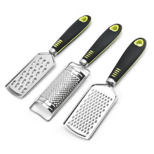 Râpe en acier inoxydable (lot de 3) - Ustensiles de cuisine au design élégant - Zester et râper