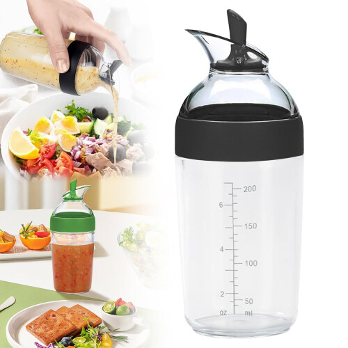 Salaattikastikepullo 240ml mittamerkeillä