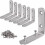 6 τεμάχια γωνιακές στηρίξεις L-Bracket 65x65mm, βαρέως τύπου από ανοξείδωτο χάλυβα, 1