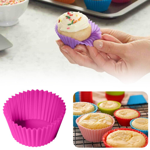 Silicone Cupcake Liners Non-Stick 12 Pcs 2