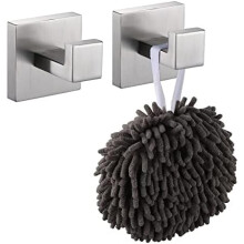 Gancho de pared para toallas de baño de acero inoxidable SUS304 de alta resistencia, acabado níquel cepillado, compatible con B1010BR-P2