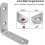 6 τεμάχια γωνιακές στηρίξεις L-Bracket 65x65mm, βαρέως τύπου από ανοξείδωτο χάλυβα, 4