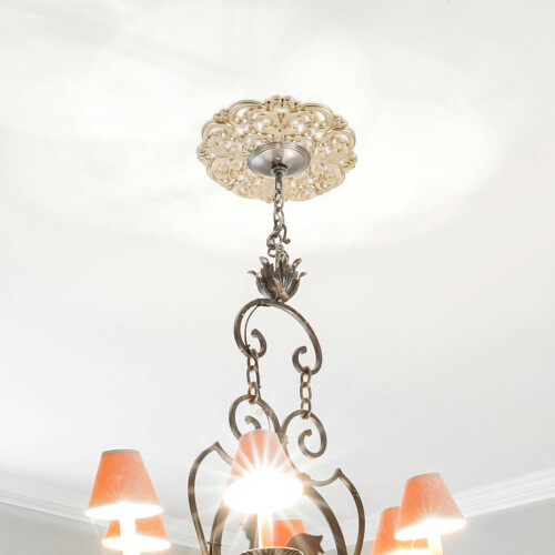 Flower Lamp Decorative Panel Golden 1 Set