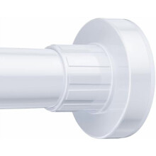 32-50" Adjustable Shower Curtain Rod, 1" Dia Heavy-Duty Spring Tension, No-Drill, Non-Slip, Rustproof Telescopic Rod for Bathroom – White