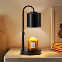 Lampe chauffe-bougie avec minuterie et variateur, chauffe-cire électrique réglable en hauteur pour bougies en pot, cadeau pour maman, décoration