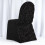 Clúdach Cathaoirleach Spandex Rosette Satin Dubh 5