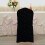 Clúdach Cathaoirleach Spandex Rosette Satin Dubh 4