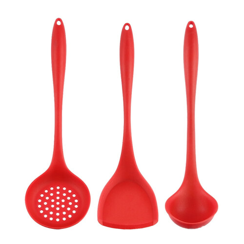Silicone Kitchen Utensil Set Red 6-Piece 2