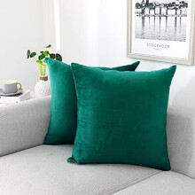 Fodere decorative in velluto morbido per cuscini, ideali per divano, camera da letto, soggiorno e spazi esterni, confezione da 2 pezzi, 50x50 cm,