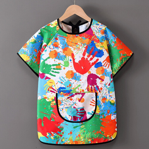 Børne kunst-kittel med ærmer, polyester, 2-12 år 1