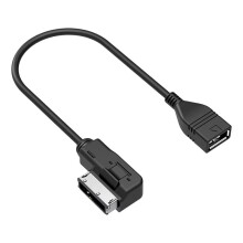 USB AUX Cable Music AMI to USB Female Interface Audio AUX Adapter Data Wire for Q5 A8 A5 A4L