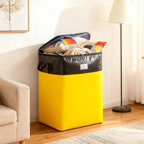 Extra Large 180L Moving Storage Bag Yellow Waterproof 1