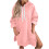 Women's solid color hooded sweatshirt fleece pullover 1