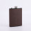 Edelstahl-Flachmann, braunes Leder, 177 ml 6