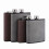 Edelstahl-Flachmann, braunes Leder, 177 ml 2