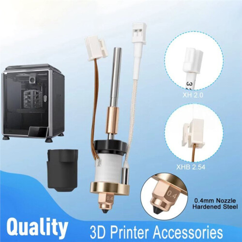 For  K1C/K1MAX Hotend Thermistor Cartridge Sensor Hot End Ceramic Heating Block Kit 0.4mm Nozzle 1