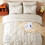 Queen Beige Comforter Set 7-Piece Pintuck 2