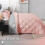Queen Comforter Set Pink Grey 3-Piece 88x92 inch 4