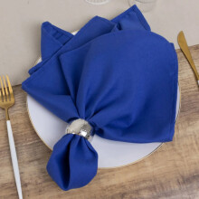 Serwetki obiadowe BalsaCircle Royal Blue Cotton Blend 20x20 cali