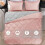 Queen Comforter Set Pink Grey 3-Piece 88x92 inch 4