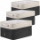3 Pack Linen Storage Bins 15" x 11" x 9.5" 1