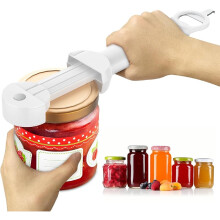 Magnetischer Teleskop-Dosenöffner, weiß mit ergonomischem Griff