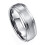 Βέρα γάμου 7 χιλιοστών από ασημί βολφραμίου για άνδρες με βουρτσισμένο φινίρισμα 1